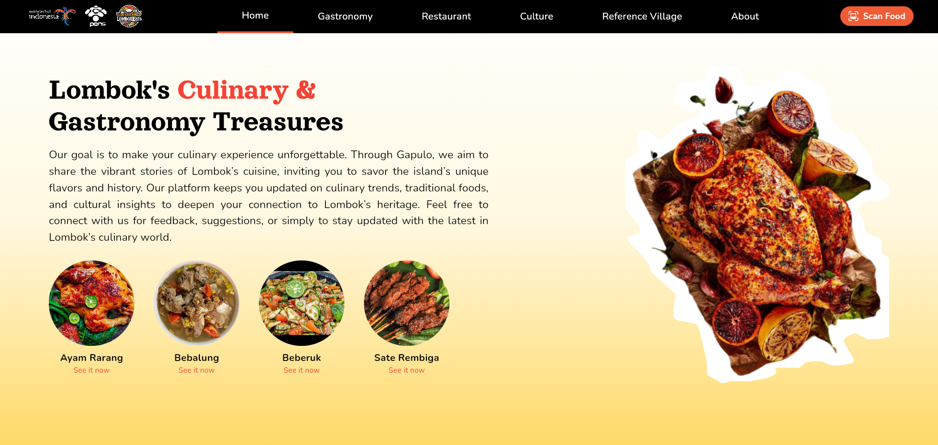 Lombokeats app screen 2